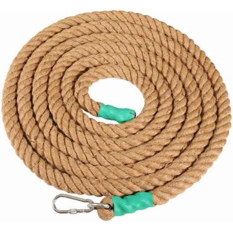 Tigrezy Corde à Grimper avec Mousqueton , Corde de Bataille Power Training - Corde pour l'Entraînement Musculaire, Formation de Force-30mm3m
