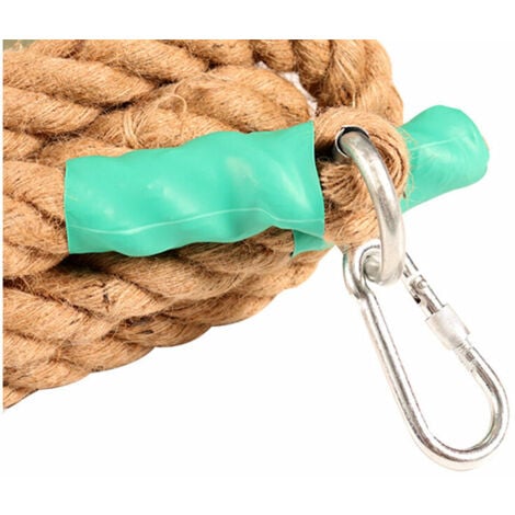 Tigrezy Corde à Grimper avec Mousqueton , Corde de Bataille Power Training - Corde pour l'Entraînement Musculaire, Formation de Force-30mm3m