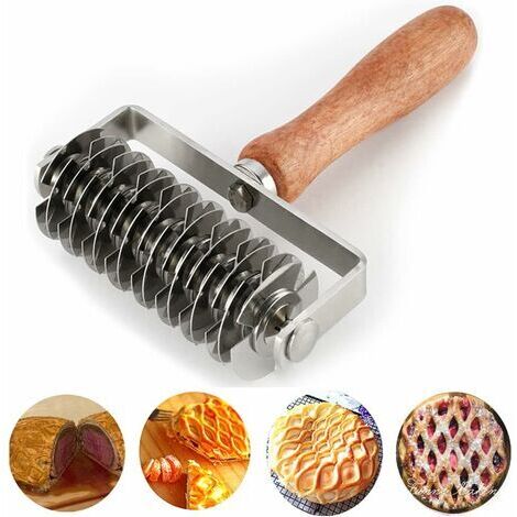 Pâte En Acier Inoxydable Avec Poignées Bois, 15cm Jaune Lame Tranchante Multifonction Pour Pain Pizza Patisserie Crepes Legumes Facile A Nettoyer 91852862