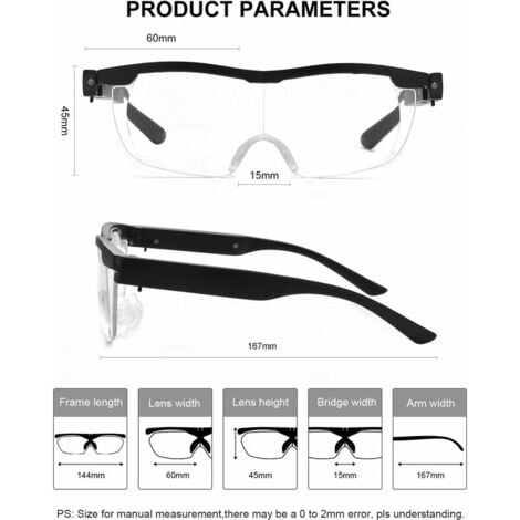 Lunettes grossissantes fashion led