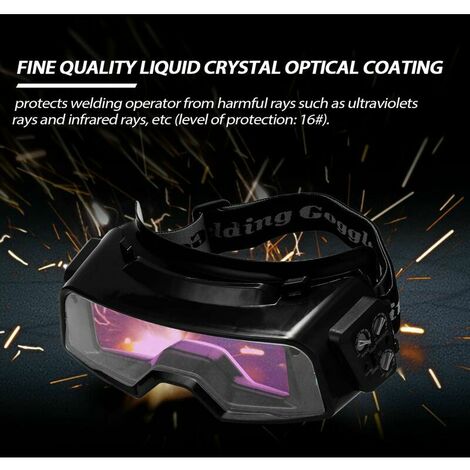 Lunettes Soudage Auto-obscurcissantes - Protection Yeux UV Avec 10 Lentilles De Rechange