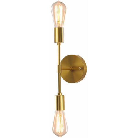 Lot De 2 Appliques Murales De Salle De Bain En Laiton Brossé Rétro