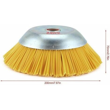 Brosse De Désherbage Lvelfe Diamètre 25,4 Mm - Pour Tondeuse à Gazon à Essence - Enlève Mousse Et Mauvaises Herbes