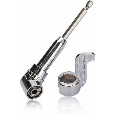 QWORK Lot De 2 Renvois D'Angle 105° Pour Visseuse – Tige Hex 1/4", Accès Facile Aux Coins Serrés