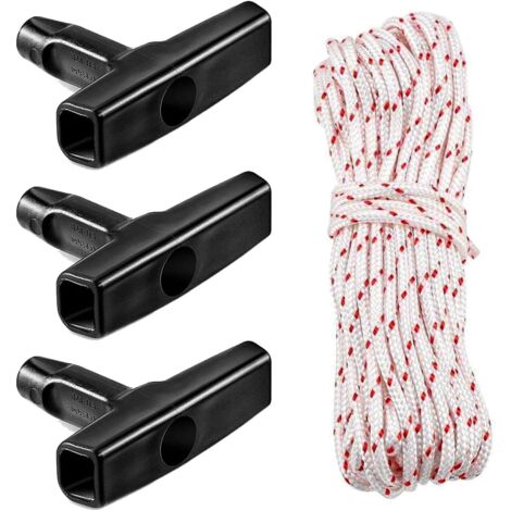 Corde De Démarrage à Rappel 10m - Pour Tondeuse, Tronçonneuse, Débroussailleuse - Lot De 3 Avec Poignées
