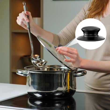 2 Pack de boutons de remplacement pour couvercles de casserole - Résistant à la chaleur, poignée de couvercle de casserole en bakélite pour la