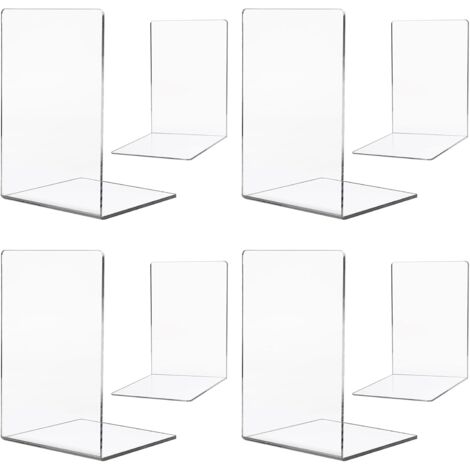Serre-livres En Acrylique Transparent Et Réutilisable, Paquet De 4 Transparent 91653450