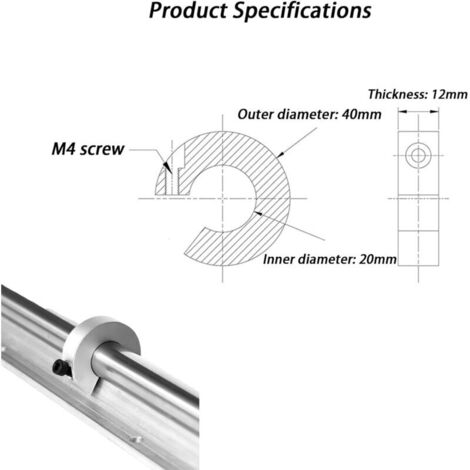 GooEquip SBR20 Lineaire geleiding, 400 mm, 2 x lineaire rails en 4 GooEquip SBR20 Lineaire geleiding, 400 mm, 2 x lineaire rails en 4