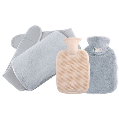 Bouillotte Avec Housse, Bouillotte Enfant en Polaire Douce, 1L