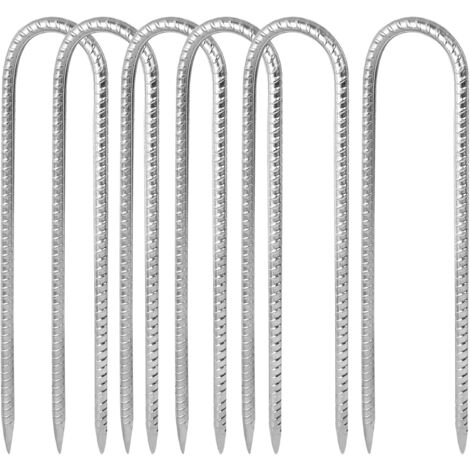 12 Sardines De Tente En Acier Carbone - 30 Cm Avec Crochet - Pour Camping, Auvents, Filets - Solides Et Anti-rouille