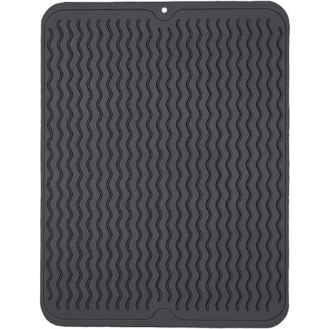 Tapis D'Égouttement En Silicone 40x30cm - Antidérapant, Résistant à La Chaleur - Pour Évier De Cuisine, Salle De Bain
