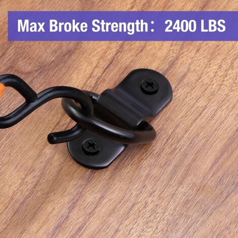 Yaegoo Lot De 8 Anneaux D'ancrage En D Forgés à Souder De 1,27 Cm En Acier Pour Camions, Remorques, Limite De Charge De 1,8 Kg