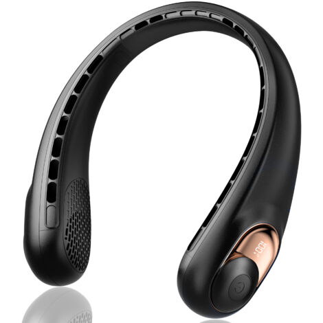 Ventilateur De Cou Portable Sans Pales - 3 Vitesses, Flux D'air 360°, Rechargeable USB-C - Pour Bureau, Extérieur, Voyage - 7
