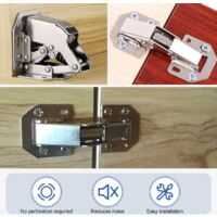 Charnières à Fermeture, Charniere Porte Placard 90 Degré Charniere Invisible Meuble pour Porte Armoire Placard de Cuisine 77mm,2pcs
