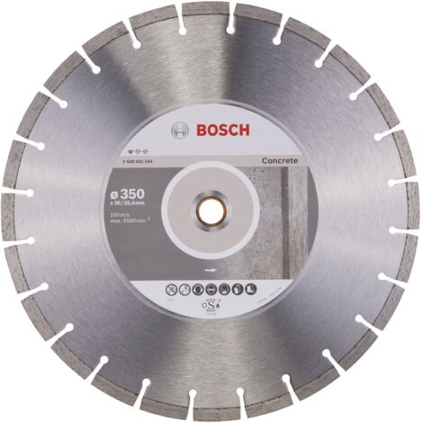 Bosch – Disque à tronçonner pour meuleuse 350 mm – Diamanté pour béton armé – Coupe nette sans éclat – Alésage 25,4 mm (1/8)