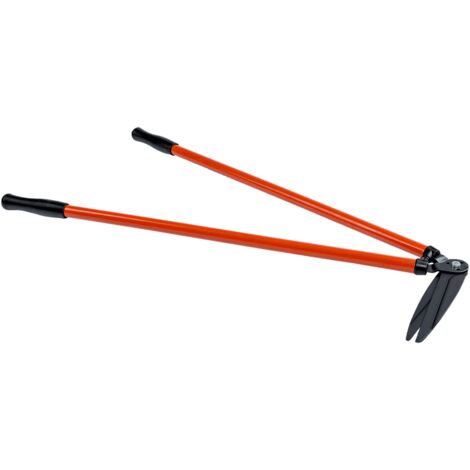 Bahco – Cisaille à gazon 20 cm avec manches en acier plastifié 90 cm – Lame en acier trempé revêtue Xylan® – P75