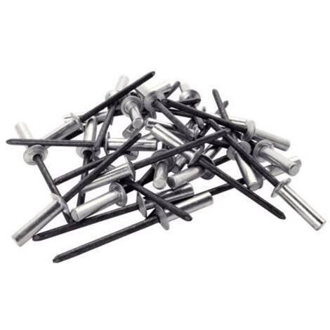 Rapid – Rivets inox 3,2 mm – Longueur 8 mm – Lot de 50 unités – Pour assemblage métal et plastique – Résistance à la corrosion