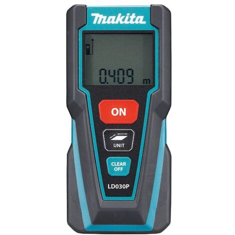 Makita – Télémètre laser 30m – Précision ±2mm – Alimentation par 2 piles AAA – Pour chantiers et mesures intérieures - LD030P