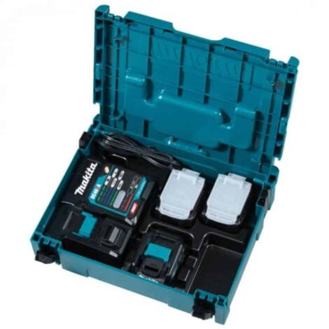 Batterie Makita 191J81-6 XGT 40 V 2x2 5 Ah Li-ion + Chargeur + Valise