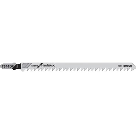 Lames de scie sauteuse Bosch T344DF, lot de 3 pièces, pour bois