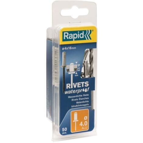 Rivets Rapid Inox 4 mm 16 mm 50 unités