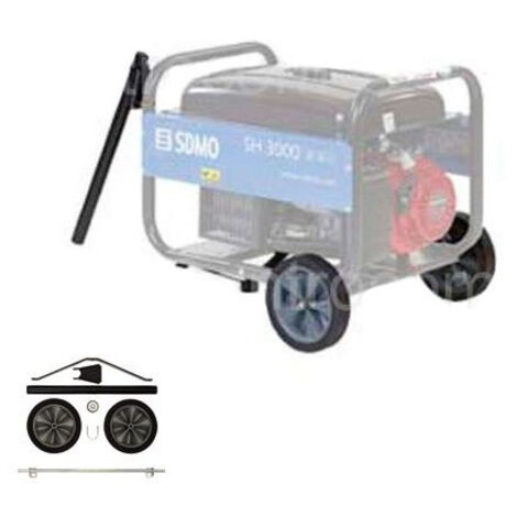 Sdmo – Kit brouette pour groupes électrogènes 2-3 kW – Roues increvables 187 mm – Transport sécurisé sur chantiers – Poids 7 kg - HX3000-