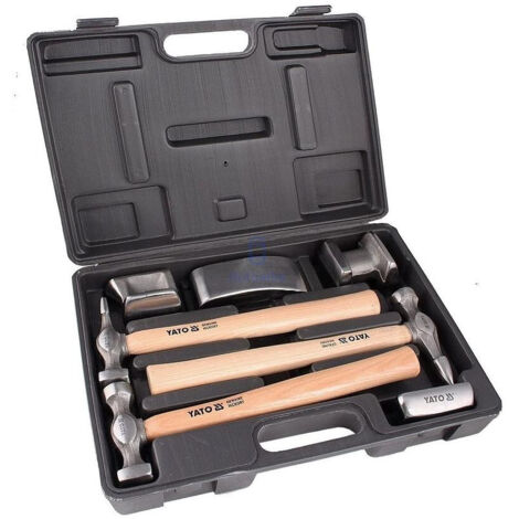 Yato – Marteau à garnir YT4590 – Acier au carbone – Poids 4,9 kg – Pour bois dur et teck – 7 pièces