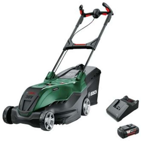 Bosch – Tondeuse à batterie 36V – Largeur de coupe 44cm – Surface d'action jusqu'à 600m² – Avec chargeur – Moteur Brushless