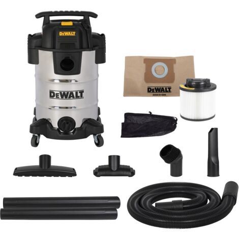 Dewalt – Aspirateur professionnel 750W – Dépression 20kPa – Pour chantiers humides et poussières fines – Bac de ramassage 30L