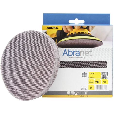 Abrasifs Abranet Ø 150 mm Mirka en Blister 10pcs  Grain: 80