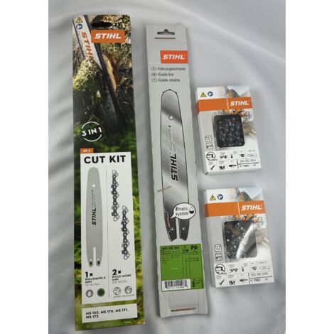 Stihl – Set d'accessoires pour tronçonneuse – Guide et chaîne 40cm – Pour bois dur – 30050009900 (1/2)