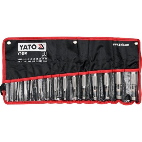 Yato – Poinçon à frapper 2-22 mm YT3591 – Lot de 15 unités – Pour cuir épais et souple – Précision et durabilité (1/4)