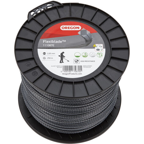 Oregon – Fil débroussailleuse carré Flexi-blade 4.0mm – Longueur 110m – Performance accrue pour herbes hautes et ronces – Compatible têtes aluminium Jet-Fit™