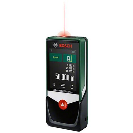 Bosch – Télémètre laser Bluetooth 50m – Écran tactile couleur – Mesures indirectes – Précision ± 2mm – IP54 pour chantiers humides - V871613