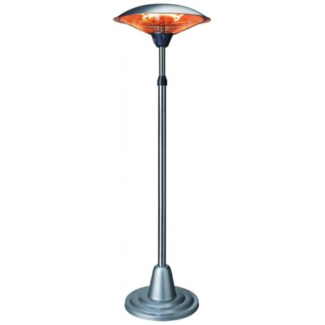 Kemper – Parasol chauffant électrique 2000W – Protection IP44 pour extérieur – Capacité de chauffe 20-25 m² – Mât en inox réglable - 65432KW21 (1/5)