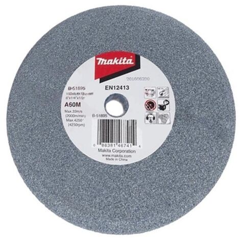 Disque d'affûtage Makita B-51895 150x6 4x12 7 mm