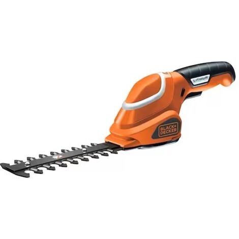 Black & Decker – Taille-haie sans fil 15 cm – Lame double coupe 800 coupes/min – Batterie lithium-ion 3,6V – Design ergonomique avec indicateur LED