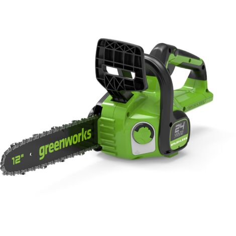 Greenworks – Tronçonneuse à batterie 30 cm GD24CS30 – Tension 24 V – Poids léger 3.6 kg – Pour bois dur et teck – Rail de guidage efficace (1/5)