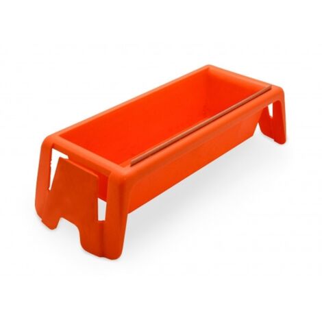 Edma – Bac à enduire plastique 30 cm – Conception rectangulaire – 2 porte-couteaux pour application précise – Outil finition chantier