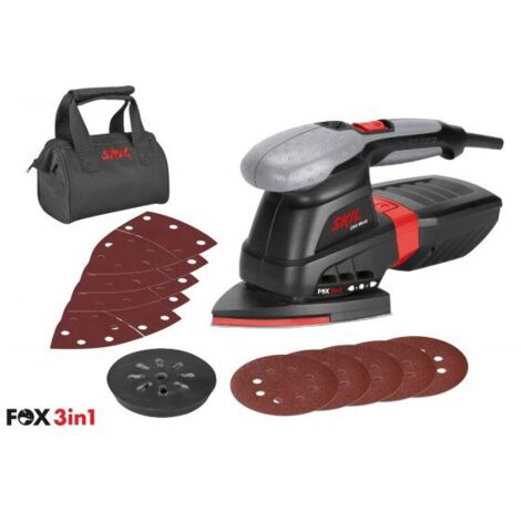 Ponceuse multifonction 250 W – 3-en-1: delta, orbitale, excentrique – Ø meule 125 mm – Système de dépoussiérage intégré – Skil