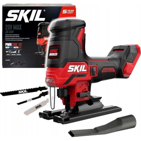 Scie sauteuse sans fil 20V – Profondeur de coupe 45mm – Moteur Brushless pour bois dur – Coupe nette sans éclat – Skil (1/3)