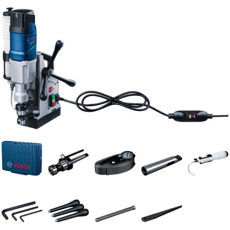 Bosch Professional – Perceuse magnétique 1200W – Force d’adhérence 14 000 N – Capacité de perçage jusqu’à 50 mm – Pour métaux – Vitesse 100-1100 tr/min - GBM 50-2 (1/5)