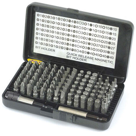 Hikoki – Coffret de 100 embouts 754000 – 2 porte-embouts magnétiques à changement rapide – Acier S2 renforcé pour durabilité (1/2)