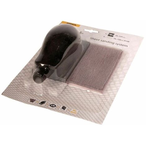 Mirka – Cale de ponçage aspirante 70 x 125 mm – Grain P120 – Pour ponçage bois dur – Compatible systèmes d'extraction de poussière (1/5)