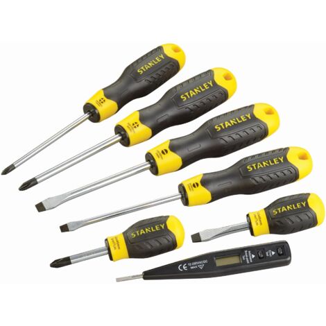 Ensemble de tournevis Stanley CUSHION GRIP 7 unités (1/2)