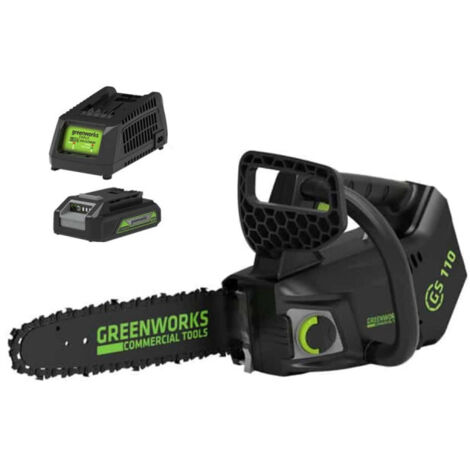 Tronçonneuse Greenworks GD40TCSK2 40 V 1x2 0 Ah 25 cm bande (1/2)