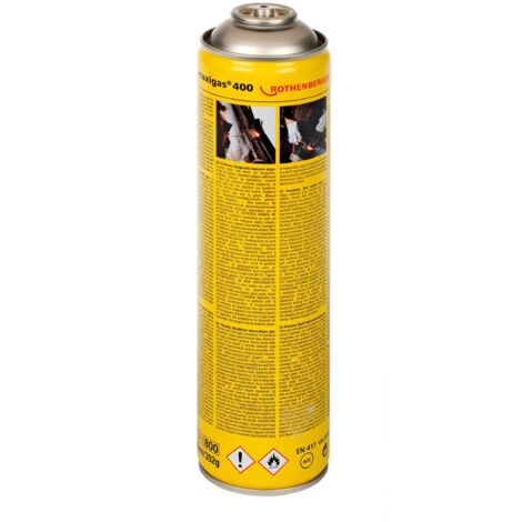 ROTHENBERGER Maxigas 400 Cartouche de gaz 600ml Raccord fileté 7/16"-EU Version B - 035570-B