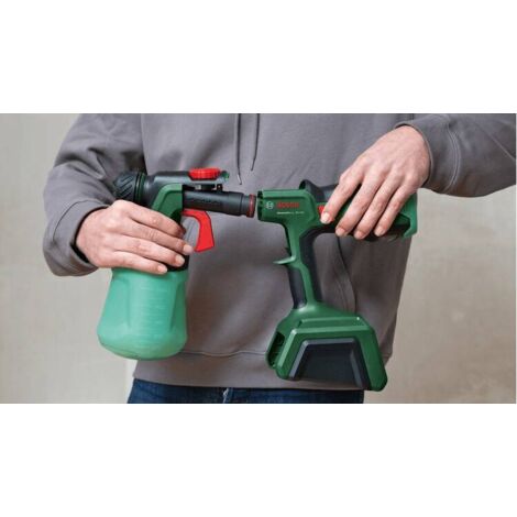 Bosch – Pistolet à peinture 18V – 500W – Technologie sans fil – Pression 2.5 bars – Pour peinture sur bois dur et métal - 18V-500