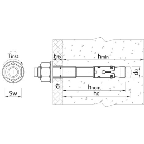 Vis d'ancrage RawlPlug R-XPT-24300/140 24x300 mm 10 unités