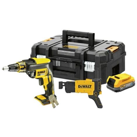 Dewalt – Visseuse à plaque de plâtre 18V DCF620E1KXJ – 1 batterie 7Ah – Moteur Brushless pour vissage rapide – Chargeur inclus